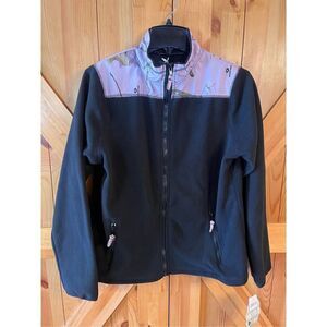 Mossy Oak Performance Fleece/Camo Womens Size Large Jacket Zips Up nwt (2714)